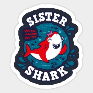 Sister Shark (trace) Sticker